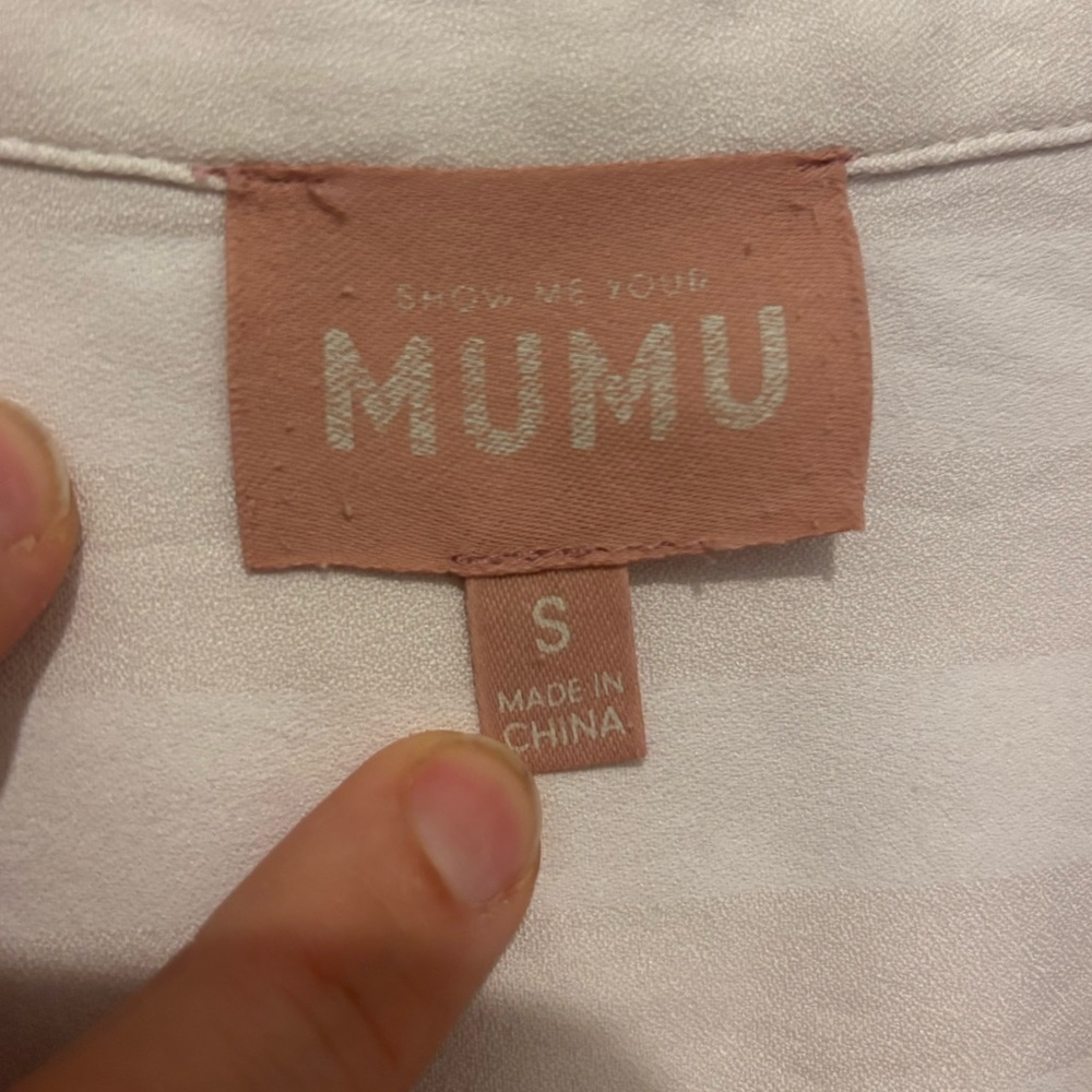 Show me your MuMu” | Martins Shirt Dress White Stripe Size Small - Picture 3 of 6